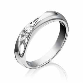 Кольцо из белого золота Platina 01-4737-00-501-1120-38 с фианитом 01-4737-00-501-1120-38 фото