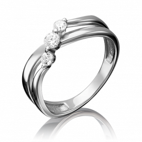 Кольцо из белого золота Platina 01-4739-00-501-1120-38 с фианитом 01-4739-00-501-1120-38 фото