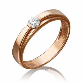 Золотое кольцо Platina 01-4743-00-501-1110-38 с фианитом 01-4743-00-501-1110-38 фото