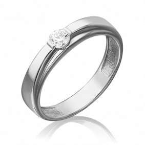 Кольцо из белого золота Platina 01-4743-00-501-1120-38 с фианитом 01-4743-00-501-1120-38 фото