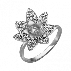 Кольцо из белого золота Platina 01-4750-00-401-1120-33 с фианитом 01-4750-00-401-1120-33 фото