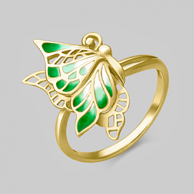 Золотое кольцо Platina 01-4759-00-000-1130-25 с эмалью 01-4759-00-000-1130-25 фото