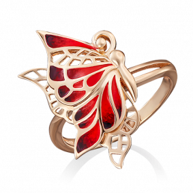 Золотое кольцо Platina 01-4759-01-000-1110-25 с эмалью 01-4759-01-000-1110-25 фото