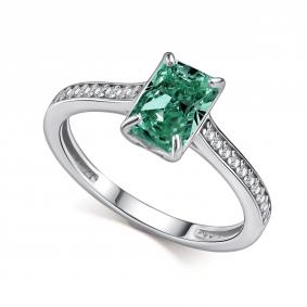 Серебряное кольцо АЛЬКОР с бриллианитом и фианитом 01-4761/0БТ4-00 01-4761/0БТ4-00 фото