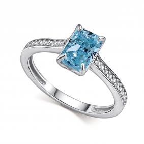 Серебряное кольцо АЛЬКОР с бриллианитом и фианитом 01-4761/0БТ9-00 01-4761/0БТ9-00 фото