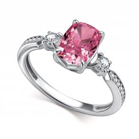 Серебряное кольцо АЛЬКОР с бриллианитом и фианитом 01-4762/БТ51-00 01-4762/БТ51-00 фото