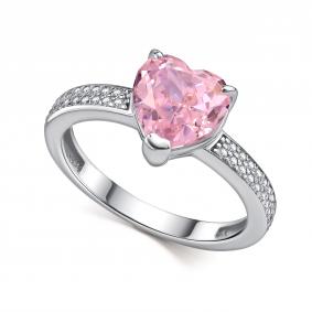 Серебряное кольцо АЛЬКОР 01-4767/0БТ5-00 с фианитом 01-4767/0БТ5-00 фото