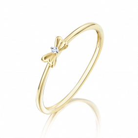 Кольцо из лимонного золота Platina 01-4770-07-401-1130-03 с фианитом 01-4770-07-401-1130-03 фото