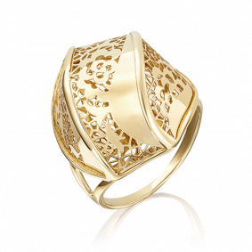 Кольцо из лимонного золота Platina 01-4772-00-000-1130-48 01-4772-00-000-1130-48 фото