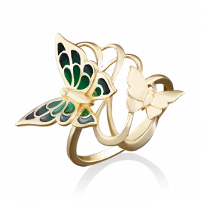 Золотое кольцо Platina 01-4786-00-000-1130-25 с эмалью 01-4786-00-000-1130-25 фото