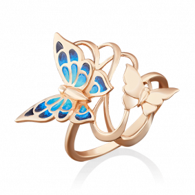 Золотое кольцо Platina 01-4786-01-000-1110-25 с эмалью 01-4786-01-000-1110-25 фото