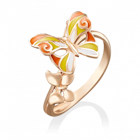 Золотое кольцо Platina 01-4787-01-000-1110-25 с эмалью 01-4787-01-000-1110-25 фото