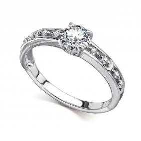 Серебряное кольцо АЛЬКОР 01-4799/00КЦ-00 с фианитом 01-4799/00КЦ-00 фото