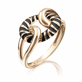 Золотое кольцо Platina 01-4800-00-000-1110-25 с эмалью 01-4800-00-000-1110-25 фото