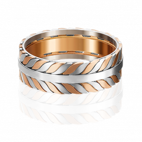 Обручальное кольцо из комбинированного золота Platina 01-4812-00-000-1111-54 01-4812-00-000-1111-54 фото