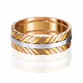 Обручальное кольцо из комбинированного золота Platina 01-4812-00-000-1140-54 01-4812-00-000-1140-54 фото