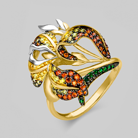 Золотое кольцо Platina 01-4815-02-404-1130-53 с фианитом 01-4815-02-404-1130-53 фото