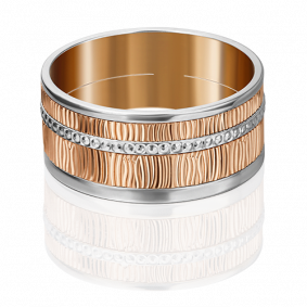 Обручальное кольцо из комбинированного золота Platina 01-4818-00-000-1111-54 01-4818-00-000-1111-54 фото