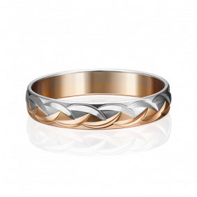 Обручальное кольцо из комбинированного золота Platina 01-4828-00-000-1111 01-4828-00-000-1111 фото