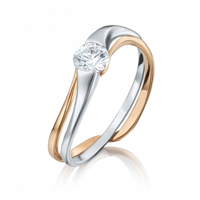 Кольцо из комбинированного золота Platina 01-4832-00-501-1111-38 с фианитом 01-4832-00-501-1111-38 фото