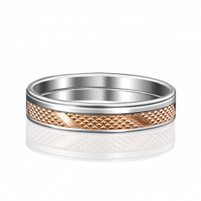 Обручальное кольцо из комбинированного золота Platina 01-4834-00-000-1111-54 01-4834-00-000-1111-54 фото