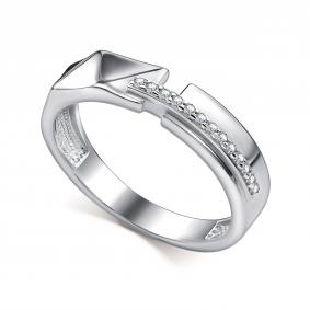 Серебряное кольцо АЛЬКОР 01-4838/00КЦ-00 с фианитом 01-4838/00КЦ-00 фото