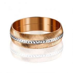 Обручальное кольцо из комбинированного золота Platina 01-4843-00-000-1110-18 01-4843-00-000-1110-18 фото