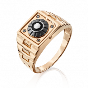 Кольцо-трансформер из комбинированного золота Platina с эмалью 01-4844-00-000-1111-04 01-4844-00-000-1111-04 фото