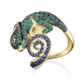 Кольцо из лимонного золота Platina 01-4857-00-404-1130-52 с фианитом 01-4857-00-404-1130-52 фото