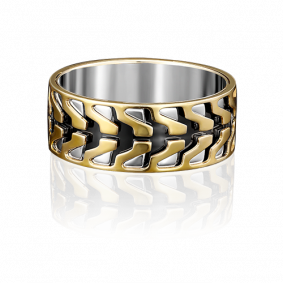 Кольцо из комбинированного золота Platina 01-4863-00-000-1121-63 01-4863-00-000-1121-63 фото