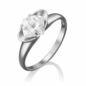 Кольцо из белого золота Platina 01-4879-00-501-1120-38 с фианитом 01-4879-00-501-1120-38 фото