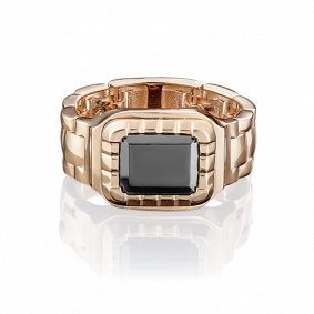 Золотое кольцо Platina 01-4884-00-281-1110-46 с ониксом 01-4884-00-281-1110-46 фото