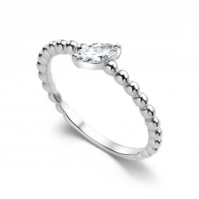 Серебряное кольцо АЛЬКОР 01-4888/00КЦ-00 с фианитом 01-4888/00КЦ-00 фото