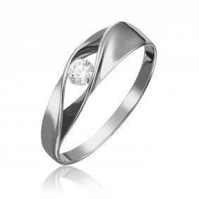 Кольцо из белого золота Platina 01-4891-00-501-1120-38 с фианитом 01-4891-00-501-1120-38 фото