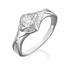 Кольцо из белого золота Platina 01-4900-00-501-1120-38 с фианитом 01-4900-00-501-1120-38 фото