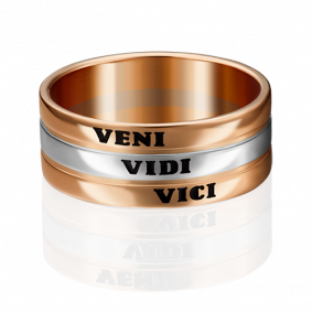 Кольцо из комбинированного золота Platina 01-4915-00-000-1111-39 с эмалью 01-4915-00-000-1111-39 фото