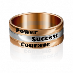 Кольцо из комбинированного золота Platina 01-4922-00-000-1111-39 с эмалью 01-4922-00-000-1111-39 фото