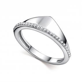 Серебряное кольцо АЛЬКОР 01-4952/00КЦ-00 с фианитом 01-4952/00КЦ-00 фото