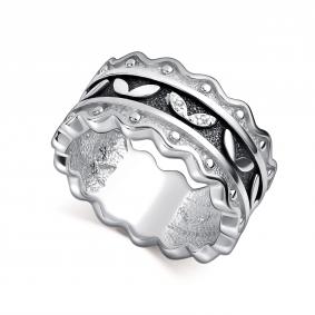 Серебряное кольцо АЛЬКОР 01-4955/00КЦ-17 с фианитом 01-4955/00КЦ-17 фото