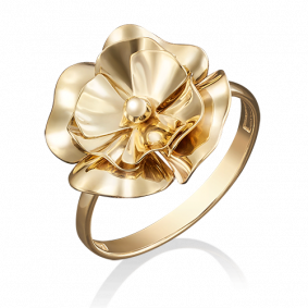 Кольцо из лимонного золота Platina 01-4960-00-000-1130-48 01-4960-00-000-1130-48 фото