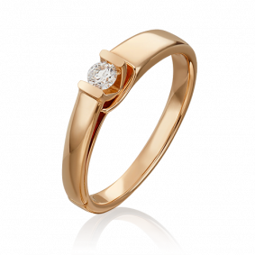 Золотое кольцо Platina 01-4972-00-101-1110-30 с бриллиантом 01-4972-00-101-1110-30 фото