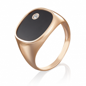 Золотое кольцо Platina 01-4977-00-401-1110-25 с фианитом и эмалью 01-4977-00-401-1110-25 фото