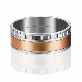 Обручальное кольцо из комбинированного золота Platina 01-4995-00-000-1111 01-4995-00-000-1111 фото