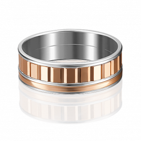 Обручальное кольцо из комбинированного золота Platina 01-4996-00-000-1111 01-4996-00-000-1111 фото