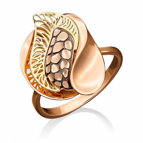 Кольцо из комбинированного золота Platina 01-4998-00-000-1113-48 01-4998-00-000-1113-48 фото