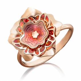 Золотое кольцо Platina с витражной эмалью 01-5001-00-000-1110-48 01-5001-00-000-1110-48 фото