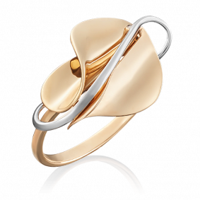 Кольцо из комбинированного золота Platina 01-5006-00-000-1111-48 01-5006-00-000-1111-48 фото
