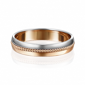 Обручальное кольцо из комбинированного золота Platina 01-5012-00-000-1111-39 01-5012-00-000-1111-39 фото