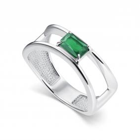 Серебряное кольцо АЛЬКОР 01-5013/00АГ-00 с агатом 01-5013/00АГ-00 фото
