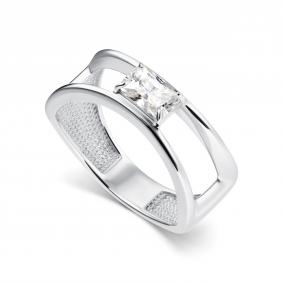 Серебряное кольцо АЛЬКОР 01-5013/00ГХ-00 с горным хрусталём 01-5013/00ГХ-00 фото